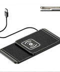 Cord Free Wireless Charger Pad For Ford Explorer EV 2024 2025 2026, black silicone surface, USB connection, non-slip design.