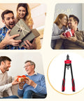 Collage featuring three gift-giving scenes and a Rivet Nut Tool Kit WETOLS with 7 Mandrels and 70Pcs Rivnuts Assortment
