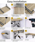 Easy installation guide for Built Like A Tank Heavy Duty Folding Shelf Brackets 2 Pack Matte Black Steel with steps.