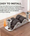 Smooth Rolling Mini Caster Wheels Half Inch Diameter Low Profile Furniture Casters with screws mounted on wood surface for easy installation.