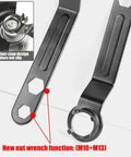 Heavy Duty Angle Grinder Wrench Tool Built Like A Tank With Thickened Four Claws, showing steel body and nut wrench function.