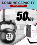 Beefy Heavy Duty Wall Mount Hooks Set for Garage and Garden holding 50 lbs weight with steel U hooks and anti-slip PVC coating