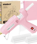 Full Size Dual Power Hot Glue Gun With 60W 100W Settings Preheats Fast For Pro Crafting DIY Jobs Includes 21 Glue Sticks And Storage Case Heavy Duty Pink, pink glue gun with case