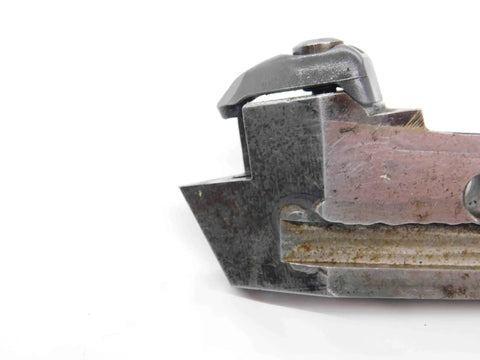 Close-up view of Modified Lathe Turning Tool Holder One Inch Shank Three Point Eight Eight Five Inches Long showing clamping mechanism.