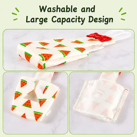Two Pack Pigeon Diaper Pants Harness And Leash For Birds Pigeon Diapers For Pigeons XL fit, watermelon design, washable material
