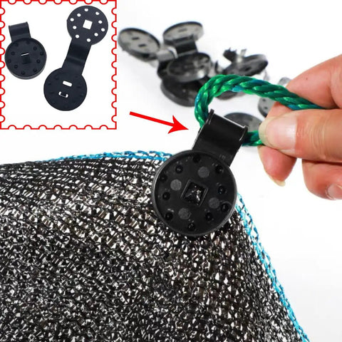 Heavy Duty Lock Grip Shade Cloth Clips Set Round Plastic Sun Shade Net Clips For Garden Patio Awnings Greenhouse Fabric