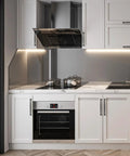 Matte Black Cabinet Handles 3 Inch Pulls Up Your Aesthetic Game With Top Tier Quality Zinc Alloy Kitchen Drawer Knobs installed in modern kitchen