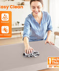Woman cleaning Ultra Thick 1 Inch Anti Fatigue Kitchen Mat 20 By 39 Inches Non Slip Waterproof Floor Mat for kitchen use.