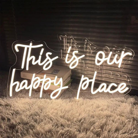 Customizable Neon Sign For Wall Decor Warm White LED Neon Light With Sturdy Acrylic Backplate 19.7 Inch By 9.8 Inch Indoor Display