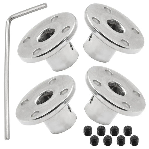 Four 6mm Flange Shaft Couplings With Set Screws And Wrench Heavy Duty Rigid Shaft Couplers For RC Cars 3D Printer Motors CNC And DIY Projects