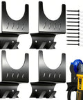 4 Pack Angle Grinder Holders Wall Mount Rack With Cord Hanger For 5 Inch Grinders Heavy Duty Garage Tool Organizer