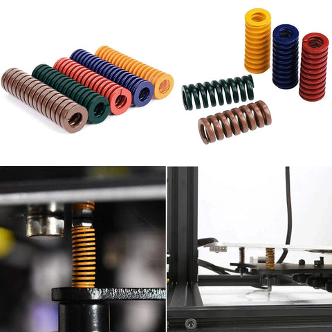 Two Pack Blue Light Load Die Springs For 3D Printers, 20 Mm Outer Diameter, 10 Mm Inner Diameter, 25 Mm Long, Closed Design High Precision, Compact And Durable Springs Ideal For Light Load Extrusion And Printer Mechanisms.
