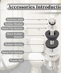 Universal Toilet Seat Hinge Bolts Kit Heavy Duty Stainless Steel With Waterproof Rubber Washers Gaskets Extra Long Nuts