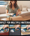 Cordless Electric Scissors For Cardboard Cutting With 4 SK5 Blades Beefy Heavy Duty Box Cutter And Fabric Cutter For Quick Smooth Cuts On Packaging Boxes DIY Projects And Crafting, cutting cardboard box