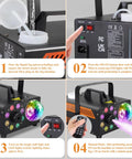 Powerful 600W Fog Machine With Disco Ball And 13 Color LED Lights For Halloween Parties Weddings And DJs setup instructions