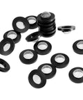 20 Pack Stainless Steel Hose Washers With Screen Filter Gaskets For One Inch Inlet, Fits Five Eighths Inch Washing Machine And Three Fourths Inch Garden Hose Connector, Durable Rubber Seal, black with mesh screen