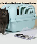 24 Set M6 Replacement Bolts And Butterfly Wing Nuts For Plastic Pet Crate Repair Kit Heavy Duty Hardware Set For Dog Cages Kennels And Portable Carrier Fasteners No Fuss Secure Locks Every Time with a cat and carrier.