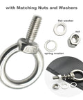 Rock Solid M5 Eyebolts With Nuts And Washers 10 Pack 304 stainless steel shoulder ring bolt with matching nuts and washers.