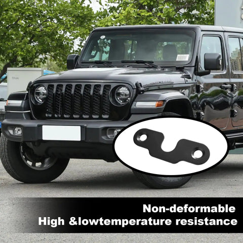 Sun Visor Repair Kit Left And Right Mounting Clips For Jeep Wrangler JK 2018 To 2022 And Gladiator 2020 To 2022 Visor Holder Replacement Set Beefed Up Durable Stainless Steel Construction For Long Lasting Fit shown with Jeep