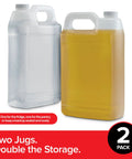 1 Gallon Water Jug BPA Free Empty Container With Leak Proof Cap Made From Food Grade Plastic Great For Storing Water Juices Cooking Oils