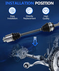 Front CV Axle Pair For Honda CR V 1997 2002 LX EX SE 2.0L L4 Automatic Transmission Left And Right Shaft Assemblies