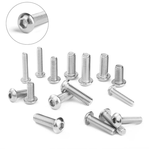 Stainless Steel Fastener Kit With 810 Pieces Nuts Bolts And Washers For DIY Projects showing M3 M4 M5 M6 socket cap screws