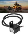 Left Side 12V Handlebar Switch With Red LED Indicator, On Off Toggle For Headlight And Fog Lamp, Reset Lock, Fits 0.4in Mount With ATVs