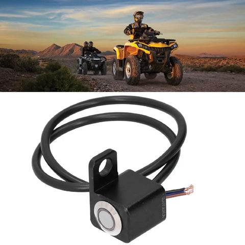 Left Side 12V Handlebar Switch With Red LED Indicator, On Off Toggle For Headlight And Fog Lamp, Reset Lock, Fits 0.4in Mount With ATVs