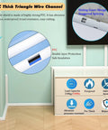 Exterior Waterproof Cable Raceway Kit for 6 Cables No Drill Self Adhesive Cord Protector in room corner with features displayed