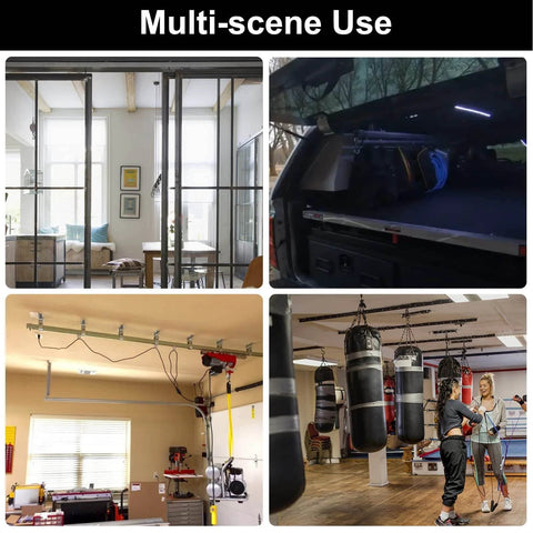 Heavy Duty Sliding Door Trolley With Alloy Steel Bearing For Ultra Smooth Glide And Noiseless Operation Corrosion Resistant Built For Doors Curtains Wardrobes And Track Systems in various scenes including doors and gym setups.