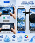 Comparison of iPhone XR Screen Replacement 6.1 Inch With 3D Touch LCD Display showing power saving and clarity under polarizer