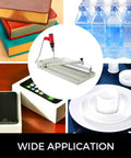 24 Inch I Bar Shrink Wrap Machine With 800W Sealer And Heat Gun, wide application for books, bottles, phones, dishes packaging