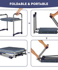 Heavy Duty 2 In 1 Garden Kneeler and Seat Foldable Stool showing folding process for easy storage