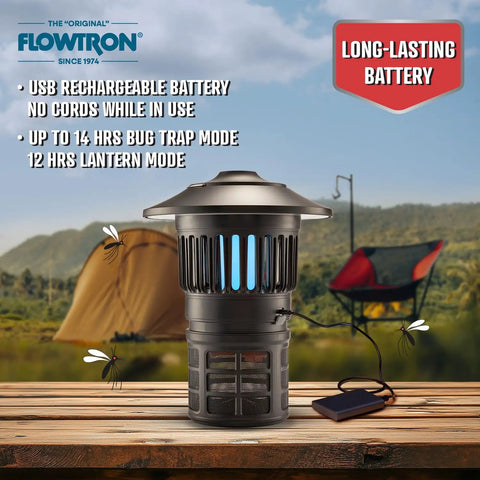 Bug Trap Lantern 2-In-1 Mosquito Trap And LED Camping Lantern with USB rechargeable battery, cordless use outdoors