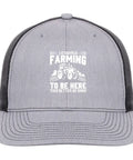 Dope Heather Grey Trucker Cap For Men And Boys With Adjustable Strap with tractor design and humorous text on front
