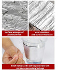 Heavy Duty Asphalt Roof Shingle Repair Tape With Thick Aluminum Foil Backing displayed with waterproof aluminum film test and self-repair demo.