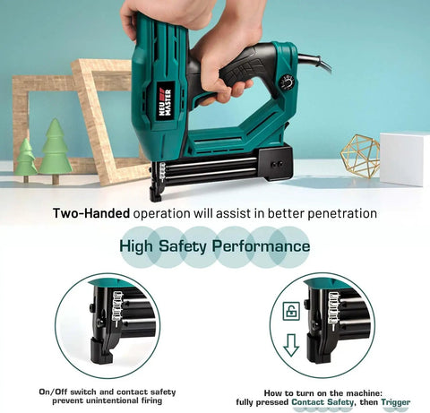 Cordless Electric Brad Nailer And Staple Gun For Upholstery And Woodworking No Compressor Needed Handy For DIY Carpentry
