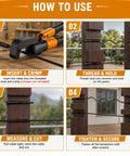 How to use 50 Pack Black Cable Railing Kit Deck Ready Setup With Dead Simple Stainless Steel Cables hidden mounting hardware.