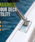 Heavy Duty Boat Track System 6 Inch Aluminum Track Mount For Marine Deck Hardware And Fishing Rod Holders Universal Track Mounting For Saltwater Boats 6 By 3.5 Inch Footprint Aircraft Grade Aluminum Construction mounted on boat gunnel