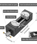 Beefy Mini Vise Clamp With Silicone Plug Dual Jaw Design For Irregular Shapes Fractal Jaw Auto Adjust Heavy Duty Aerospace Aluminum CNC Precision Craft Jewelry Making Modeling DIY Repairs, 6.2cm