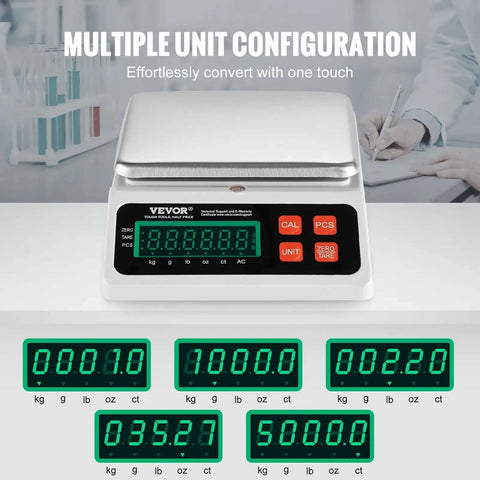 Industrial Counting Scale for Parts and Coins With 10 Kg Capacity, Digital Scale for Quick Counting, LED Display