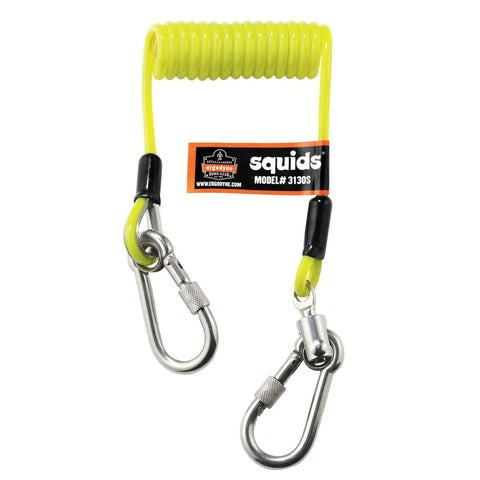 Squids 3180 Tool Tethering Kit For 2lb Tools ANSI ISEA 121-2018 Compliant Ultra Strength Nylon Coiled Lanyard System