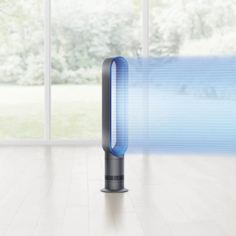 Bladeless Tower Fan With Air Multiplier Technology Delivers Smooth, Amplified Airflow, 70 Degree Oscillation