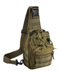 Rugged 1000D Tactical MOLLE Sling Backpack For Camping Hiking Trekking And Outdoor Adventures Lightweight Daypack With Water Resistant Fabric Durable Gear Bag In Green