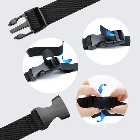 Three Pack Heavy Duty Nylon Tie Down Straps with Buckles, Adjustable 1 Inch by 47 Inch, Quick Release Lashing Straps details