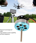 High Pull RC Motor With Aluminum Alloy Housing And Copper Coil, 820G Thrust At 11.1V 13A, shown with drone platform