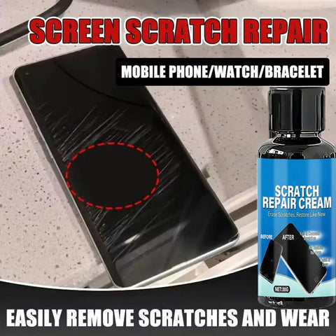Phone Screen Scratch Remover Kit 100g Gentle Polishing Cream For Glass Screens And Metal Frames With Sponge Quick Fix No Sweat