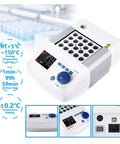 Digital Dry Bath Incubator With Led Display And Aluminum Heating Block For Lab Use, showing control panel and heating block.