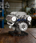 V8 Engine Model Kit With Electric Motor And Battery Box 535 Piece DIY STEM Mechanics Engineering Set That Really Runs Mini Engine