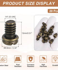 Heavy Duty Ceiling Fan Blade Screws 1/4-20 Inch By 3/8 Inch Carbon Steel Phillips Pan Head With Washers For Wobble Free Blades